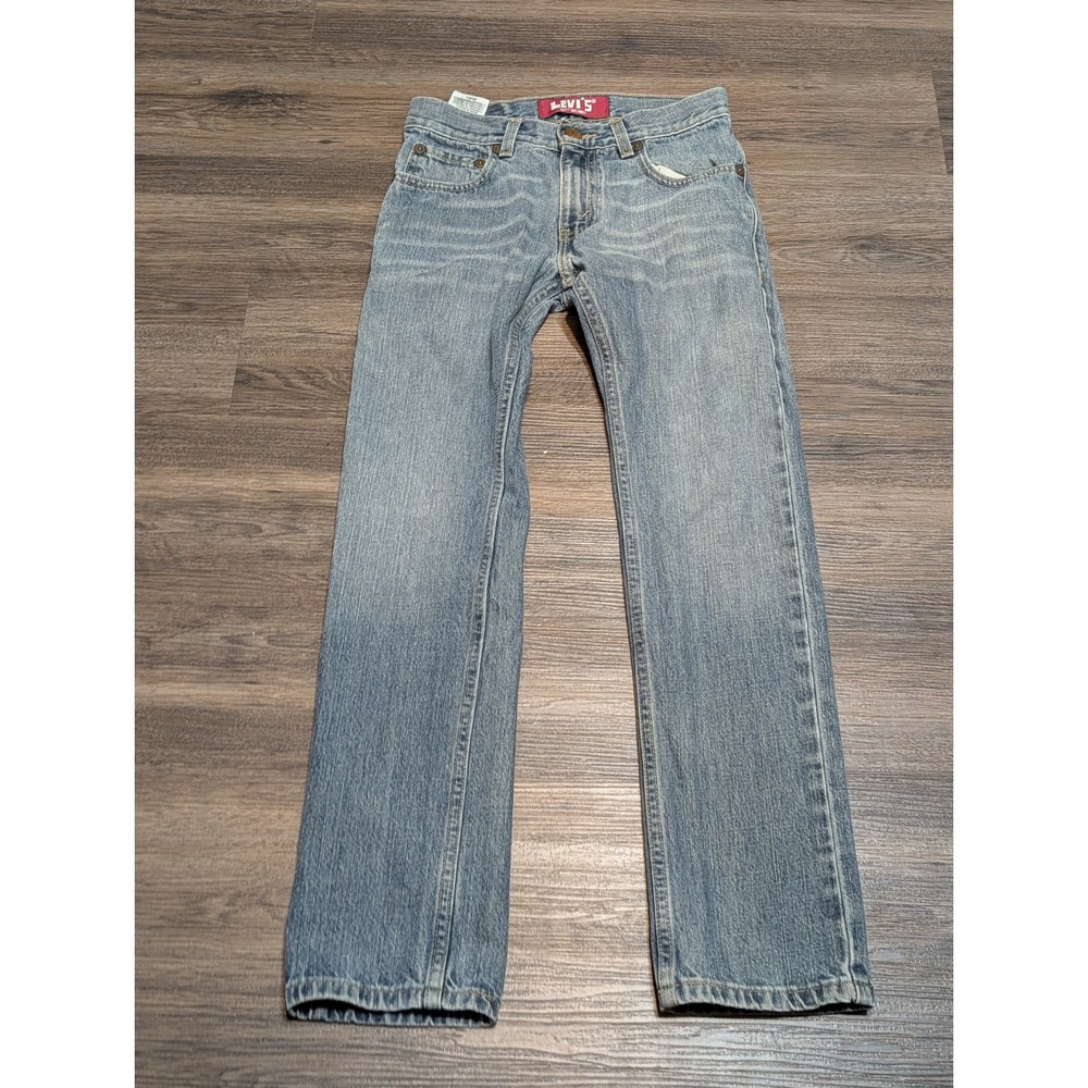 Levis 511 Skinny Jeans Kids Size 12 Regular Light Wash Blue Denim 26x26.5
